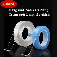 Băng Dính Đa Năng Nano Trong Suốt 2 Mặt Siêu Bám