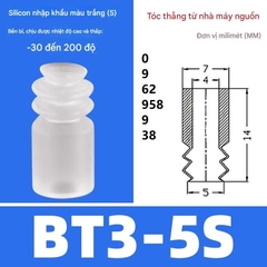 Núm hút chân không BT3-5/ 7/ 9S - Cốc hút 3 tầng silicon chịu nhiệt. Hút gắp linh kiện, tem nhãn, túi mỏng,