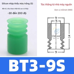 Núm hút chân không BT3-5/ 7/ 9S - Cốc hút 3 tầng silicon chịu nhiệt. Hút gắp linh kiện, tem nhãn, túi mỏng,