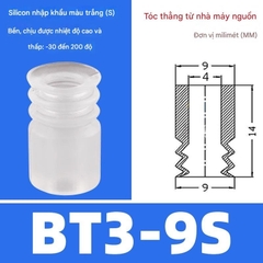 Núm hút chân không BT3-5/ 7/ 9S - Cốc hút 3 tầng silicon chịu nhiệt. Hút gắp linh kiện, tem nhãn, túi mỏng,
