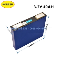 Pin lithium vỏ nhôm tích điện năng lượng mặt trời , pin xe điện 3.2V 40Ah.  (PN0003)