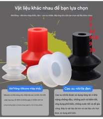 Núm hút chân không B10 hút gắp bao bì, tấm mỏng. Chất liệu Silicone/Cao su Nitrile