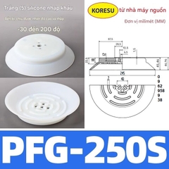 Núm hút cao su dùng hút nâng hạ sản phẩm nặng có bề mặt rộng, mô hình PFG.