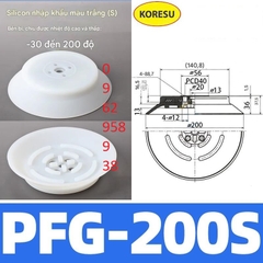 Núm hút cao su dùng hút nâng hạ sản phẩm nặng có bề mặt rộng, mô hình PFG.