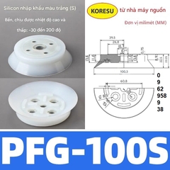 Núm hút cao su dùng hút nâng hạ sản phẩm nặng có bề mặt rộng, mô hình PFG.