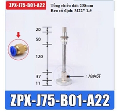 Phụ kiện cánh tay robot gắp các sản phẩm lớn, Cọc hút lớn ZPX ren M22*1.5