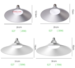 Đèn led tán tròn  nhôm  tản nhiệt 50w