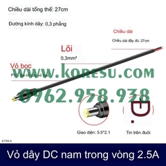 Dây Nguồn DC Đầu Đực / Cái ( đầu âm 2.1mm, đầu dương 5.5mm) dây đồng đủ loại 67700-1.