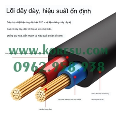 Dây Nguồn DC Đầu Đực / Cái ( đầu âm 2.1mm, đầu dương 5.5mm) dây đồng đủ loại 67700-1.