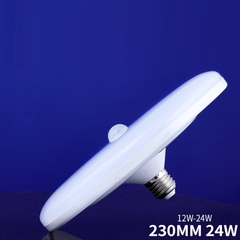 Đèn LED UFO cảm ứng cơ thể con người, cảm ứng radar, cảm biến âm thanh, và ánh sáng dùng cho hành lang, nhà để xe 20w