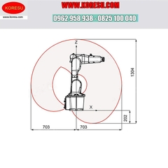 Robot sáu trục công nghiệp ABB IRB1200 tải trọng 5kg xử lý, bốc dỡ phụ kiện bộ điều khiển bằng khí nén