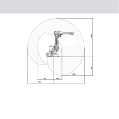 Cánh tay robot công nghiệp ABB IRB 2600 tải trọng 12kg khu vực làm việc 1850mm robot sáu trục