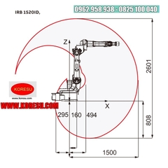 Robot thao tác công nghiệp ABB IRB1520ID tải 4kg khu vực làm việc 1500mm robot sáu trục