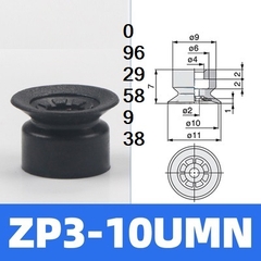 Cọc hút Zp3-L100- M10  gắn kết vào núm hút Zp2, ZP3