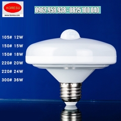 Đèn LED UFO cảm ứng cơ thể con người, cảm ứng radar, cảm biến âm thanh, và ánh sáng dùng cho hành lang, nhà để xe 20w