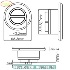 Tay bấm điều khiển ghế sofa khung tròn (67166)