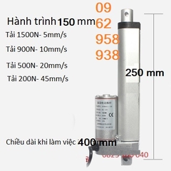 Xi lanh điện tốc độ di chuyển 45mm/s- lực đẩy 45mm/s, Điện 12v/ 24v, HY01.