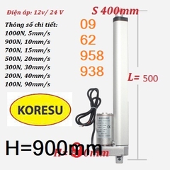 Xi lanh điện tốc độ di chuyển 45mm/s- lực đẩy 45mm/s, Điện 12v/ 24v, HY01.