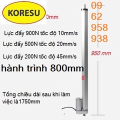 Xi lanh điện 12v chạy tốc độ 20mm/s lực đẩy 500N, Thiết bị nâng hạ tự động điện 12v, HY01.