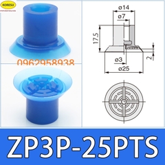 Núm hút mở miệng túi bóng, ZP3P cốc hút khí nén chuyên dùng hút các màng bóng ninol mỏng.