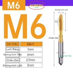 Mũi taro thẳng MẠ TITAN mã EX-POT có đầu mũi rãnh Thẳng (TR001)