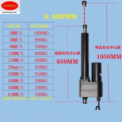 Xi lanh điện công nghiệp, lực đẩy 900kg.