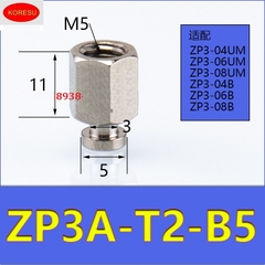 Cọc hút Zp3-L100- M10  gắn kết vào núm hút Zp2, ZP3