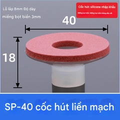 NÚM HÚT CHÂN KHÔNG KHÔNG ĐỂ LẠI DẤU VẾT- Núm hút cao su có dán xốp đỏ không dấu.