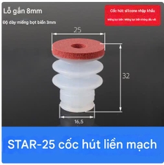 Cốc chân không xốp đỏ – Hút màn hình, kính, kim loại không để lại dấu vết