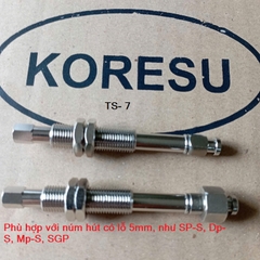 Cọc hút chân không hành trình nhún 20mm, đầu bắt núm hút tuỳ chỉnh