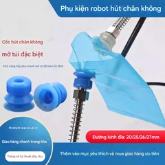 Núm hút chân không mở miệng túi bóng 20-2, Cốc hút cao su cho robot gắp bao bì nilon