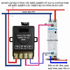 Bộ điều khiển thiết bị từ xa điện 220v 30A 2200w dùng cho sinh hoạt gia đình.