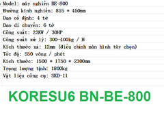 Máy băm nhựa BE-800