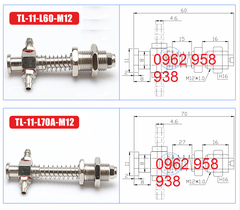 Cọc hút chân không TL-11-..M12*1.0 ren M12*1.0