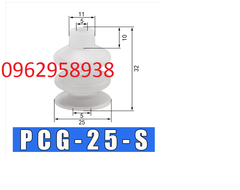 Giác hút cao su 3 ngăn PCG các kích thước.