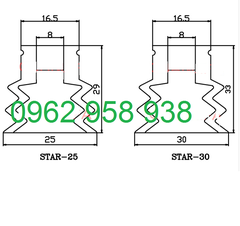 Núm hút cao su START-10