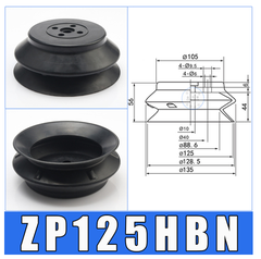 Phụ kiện cánh tay robot gắp các sản phẩm lớn, Cọc hút lớn ZPX ren M22*1.5