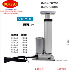 XiLanh Điện có giá đỡ 2 đầu Hành trình từ 20mm đến 1000mm