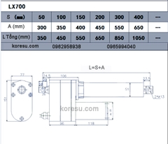 Xi Lanh Điện LX700 Tải Lớn