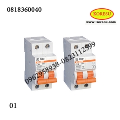 Aptomat Cài 2 Cực 25A Sino MCB-2P-C25