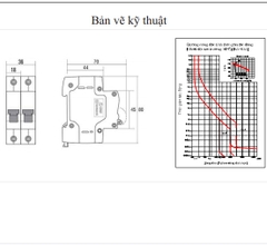 Aptomat Cài 2 Cực 50A 63A Vanlock MCB-PS45N