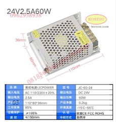 Nguồn Tổ Ong 24V, 1A, 2A, 3A, 6A, 10A.