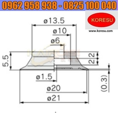 Núm hút cao su chất lương cao ZP2-B15MT MỚI