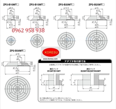 Núm hút cao su chất lương cao ZP2-B15MT MỚI