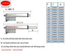 Thiết bị nâng hạ tự động điện 24v, hành trình 100mm, HY01.