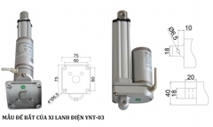 Thiết bị nâng hạ tự động xi lanh điện 24v hành trình 500mm, tốc độ 40mm. YNT-03.