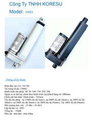 Xi lanh điện 24v, hành trình 100mm, xi lanh điện nâng hạ tự động.
