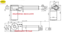 Xi lanh điện 24v, xi lanh nâng hạ tự động ( LX600) hành trình 600mm, 700mm, 800mm, 90mm, 1000mm