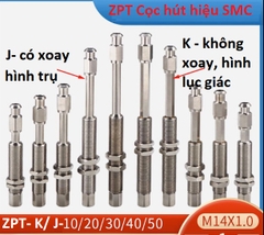 Cọc hút chống xoay SMC, thân hút INox bắt núm hút ZP, cọc hút ZPT chống xoay.