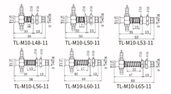 Cọc hút khí TL Ren cố định M10*1 dài 15mm. phụ kiện công nghệ hút khí nén.